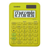 Calculadora De Mesa Casio Mini 10 Dígitos, Verde Limão