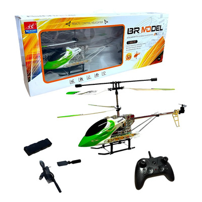 Helicoptero Rc Control Remoto Con Luz Carga Usb Grande Verde Lima | Meses sin interés