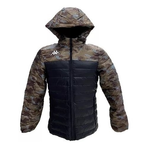 Campera Kappa Training Lamezio Negro Camuflado Hombre