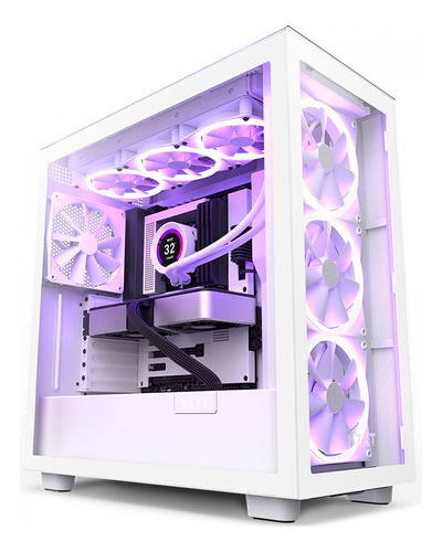 Gabinete Gamer Nzxt H7 Elite Vidro Mid Tower Atx Branco