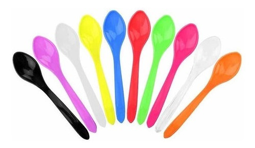 Cucharas Desechable Colores Varios X 12 Cotillón Cubiertos