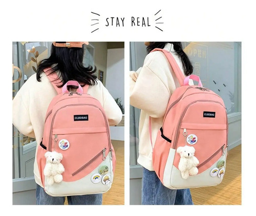 Mochila Conjunto Escolar Y Moderno De Bolsas De Viaje 4 Piezas