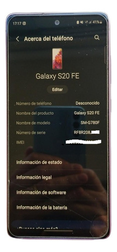 Samsung Galaxy S20fe 128 Gb Cloud Lavender 6 Gb