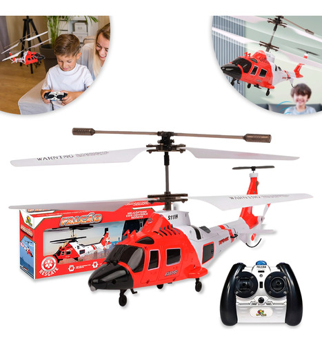 Helicóptero Com Controle Remoto Falcão 2 Canais Brinquedo