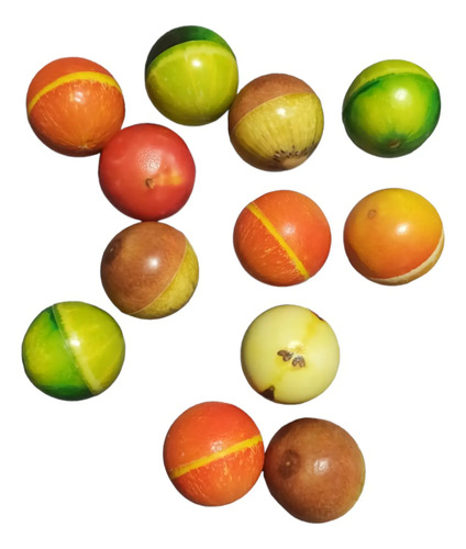 Pelota Frutas Esponja Anti Estrés Paquete De 12 Piezas