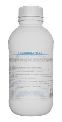 Polisorbato Tween 20 Usp 500ml - mL a $86