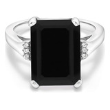 Gem Stone Anillo Plata 925 Con Onix Negro Para Mujer 6 67 Qu