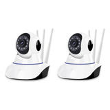 X2 Camara De Seguridad Ip Robotica 3 Antenas 