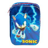 Lapicera Escolar Sonic By Ginga, 3d Speed Force Edition Color Azul