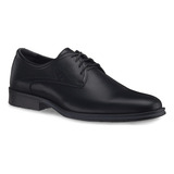 Zapato Oxford Ferrato Con Agujetas Hombre Negro