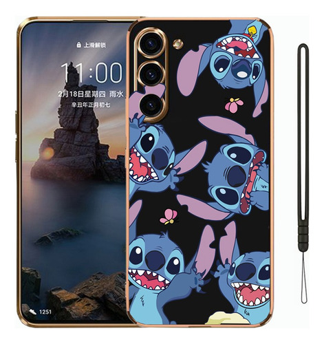 Funda Para Motorola Carcasa De Silicona De Stitch + Correas