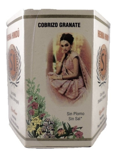 Henna Hindú Tinte Natural Cobrizo Granate 80gr