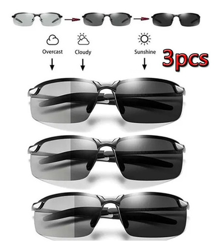 Gafas De Sol Fotocromáticas Camaleón Polarizadas Para Hombre