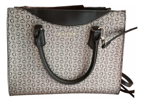 Bolsa De Mano Y Crossbody Guess Gris Original