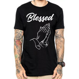 Camisa Camiseta Blessed Frases Fe Abençoado