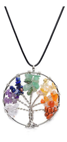 Collar Arbol Cuarzo Siete Chakras Tureloj