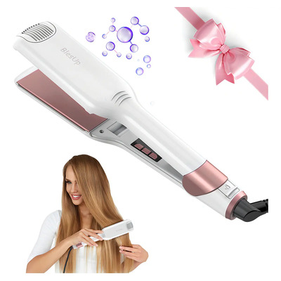 Planchas para el Cabello 55mm Alaciadora Planchas de Cabello Profesional Plancha para el pelo Humedo y Seco Calentamiento Rápido 20s Con Pantalla Led 14 Niveles De Calentamiento Hasta 230°c | Envío gratis