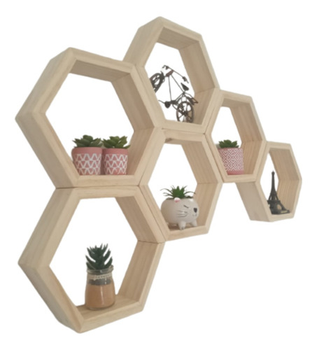  Nichos Decorativos Hexagonal Prateleira Grande 35x30 Big