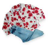 Conjunto Blusa Plush E Calça Jeans Infantil