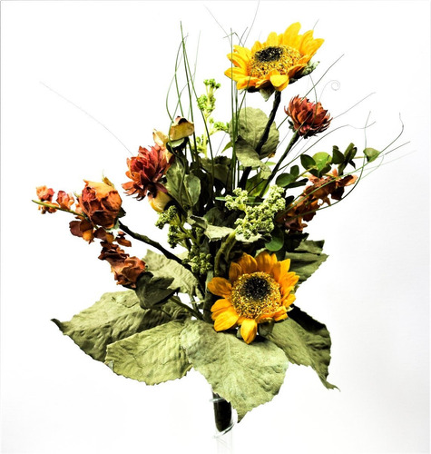 Flores Artificiales Ramo De Girasoles  - Regalosdeco