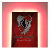 Cuadro Escudo Pared River Plate 30x20 Luz Led Rojo + Tecla