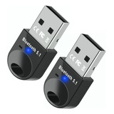 2×mini Adaptador Bluetooth 5.1 Usb Dual Computadora Pc