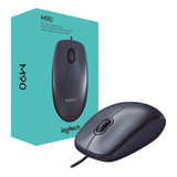 Mouse Logitech M90 Óptico Preto Usb Com Fio Original C/ Nfe