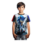 Playera Niño Sonic Y Shadow 3 Azul Erizo Full Print Colores