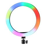 Aro De Luz Multicolor Con Trípode Y Soporte Para Celular