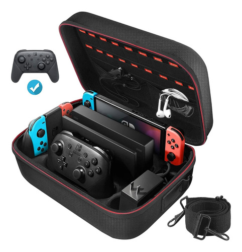 Estuche P/ Nintendo Switch/ Oled Con Espacio P/ 18 Juegos