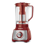 Liquidificador Mondial Turbo Inox 1100w Vermelho E Inox 127v