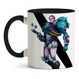 Caneca Sigma Overwatch2 Xícara Alça Preta + Caixa Brinde