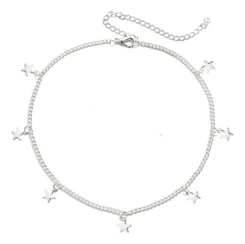 Colar Gargantilha Choker Estrelinha Estrela Folheado