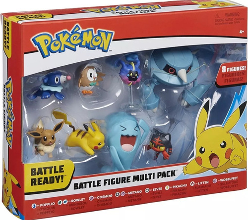 Pokemon Figuras De Batalla Multipack Pikachu Eevee Rowlet