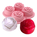 Forma De Gelo De Silicone Formato De Flor Rosa Grande