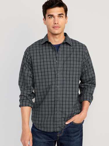 Camisa Hombre Old Navy Classic Fit Gris