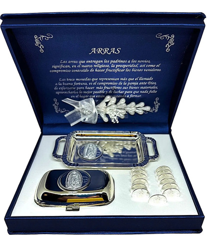 Arras Matrimoniales Plata Pura .999 Estuche De Vinil Moño  | Meses sin interés