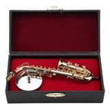 Mini Saxofón Alto Miniatura Oro Instrumentos Musicales Mod