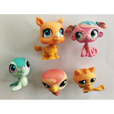 Littlest Pet Shop Lote Animales Little Mono Foca Gato Ave