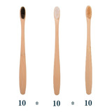 Cepillos De Dientes De Bambú Para Adultos, 30 Piezas