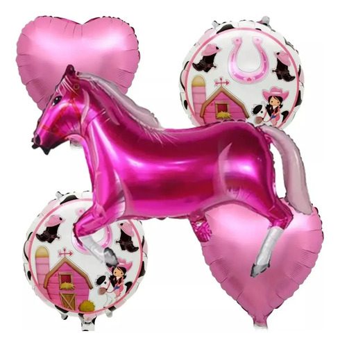 Set 5 Globos De Caballo Fiesta Vaquera Decoración | Meses sin interés