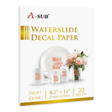 A-sub Papel Adhesivo Waterslide Para Impresoras De Inyeccion