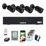 Kit Cftv 4 Câmeras Black Full Hd 1080p 2mp Dvr Intelbras 4ch