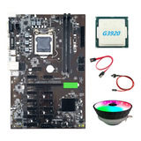 Placa Base De Minería B250 Btc Con Cpu+rgb G3920 O G3930