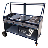 Carrito De Comida Con Parrilla Dos Creperas Sextos P630