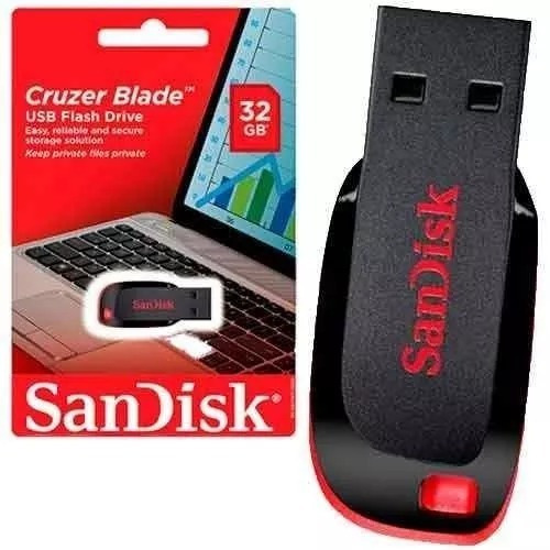 Pen Drive 32gb Sandisk Original Lacrado Cruze Blade Usb + Nf