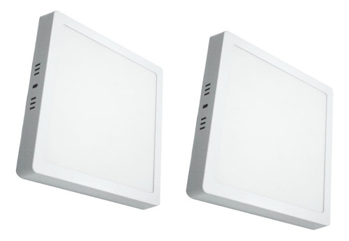 Pack X 2 Plafón Panel Led 24w Aplicar Luz Dia/fria 220v E631