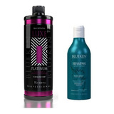 Escova Semidefinitiva Luxe Blueken Platinum 1l +shampoo500ml