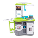 Cocinita Cookn Play Electronic Prinsel Verde Con Accesorios