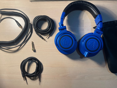 Audífonos Audio-technica M-series Ath-m50x Azul Y Negro